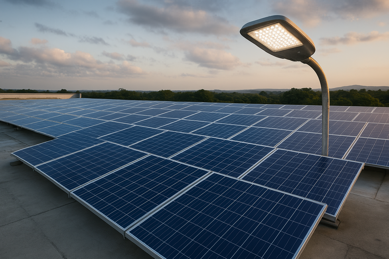 Energy efficient LED lighting installation