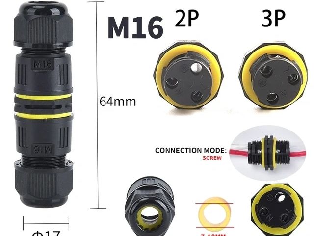 M16 IP68 Waterproof Connector